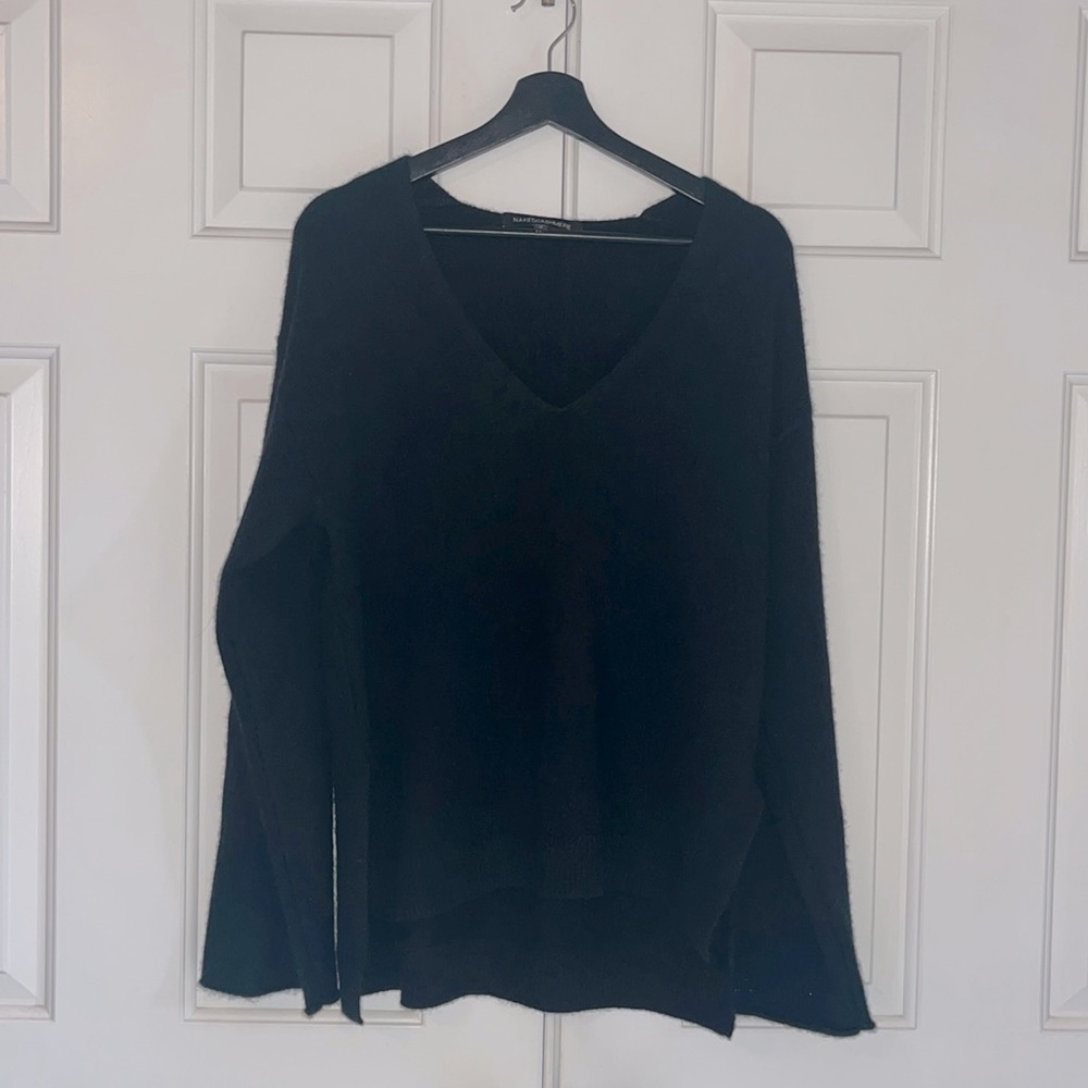 Naked Cashmere Black V Neck Sweater